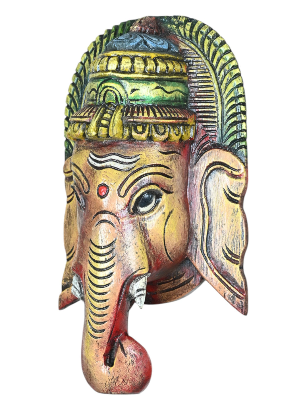 wooden ganesha wall hanging