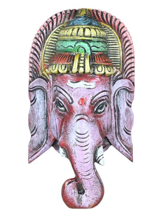 wooden ganesha wall hanging