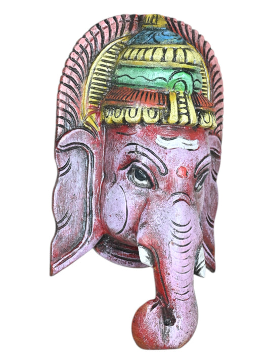 wooden ganesha wall hanging