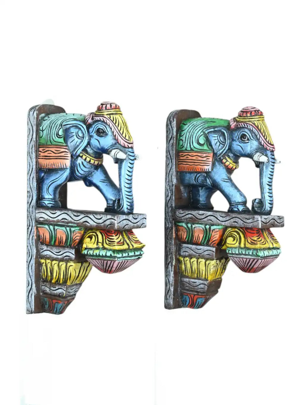 wooden elephant wall brackets