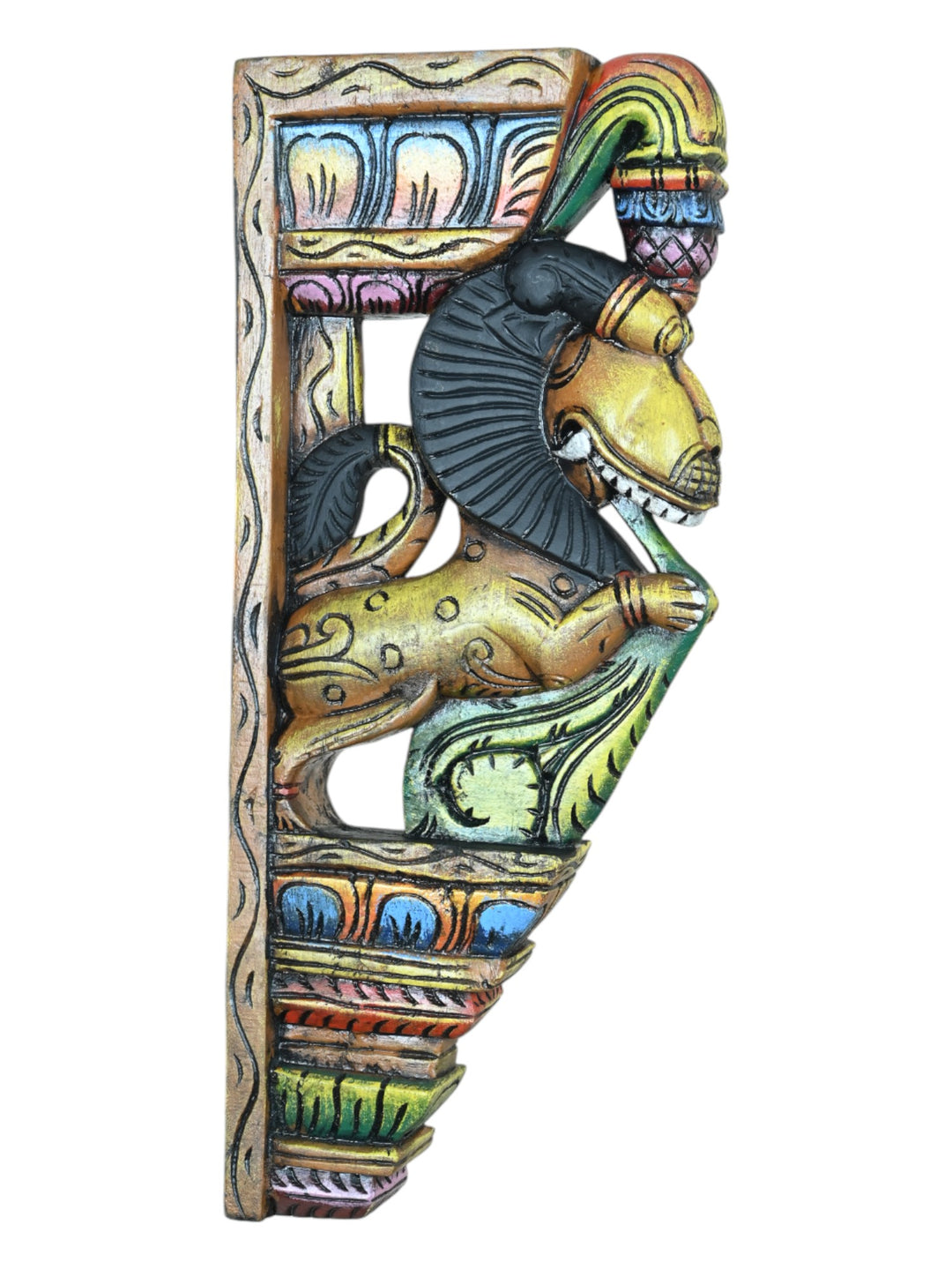 Golden colored Yali Wall Brackets 18"