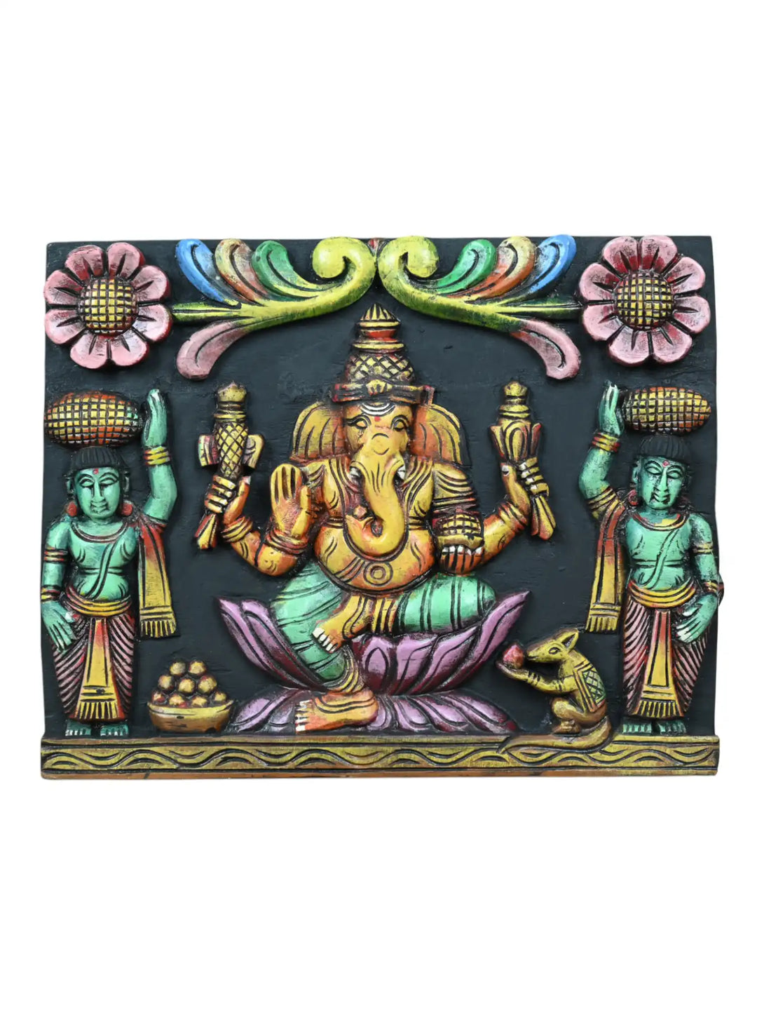 wooden ganpati decoration