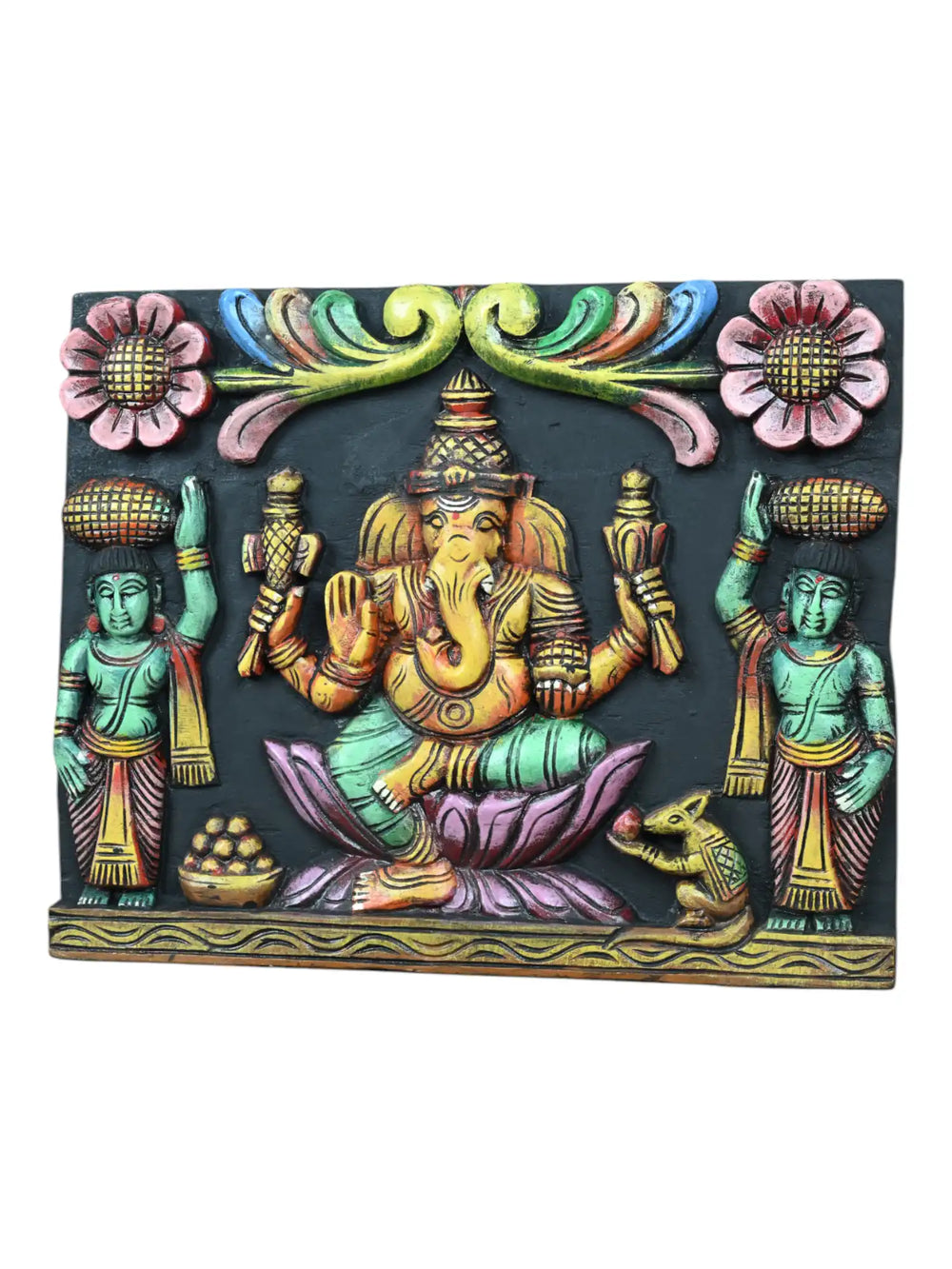 wooden ganpati decoration