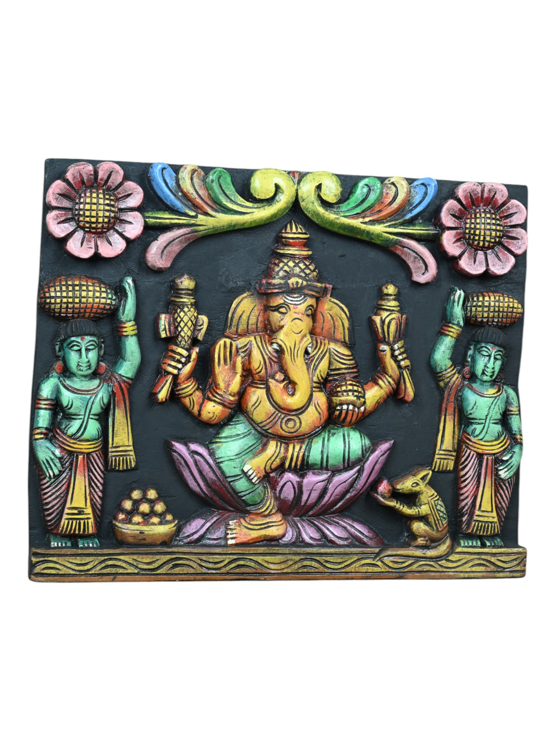 wooden ganpati decoration