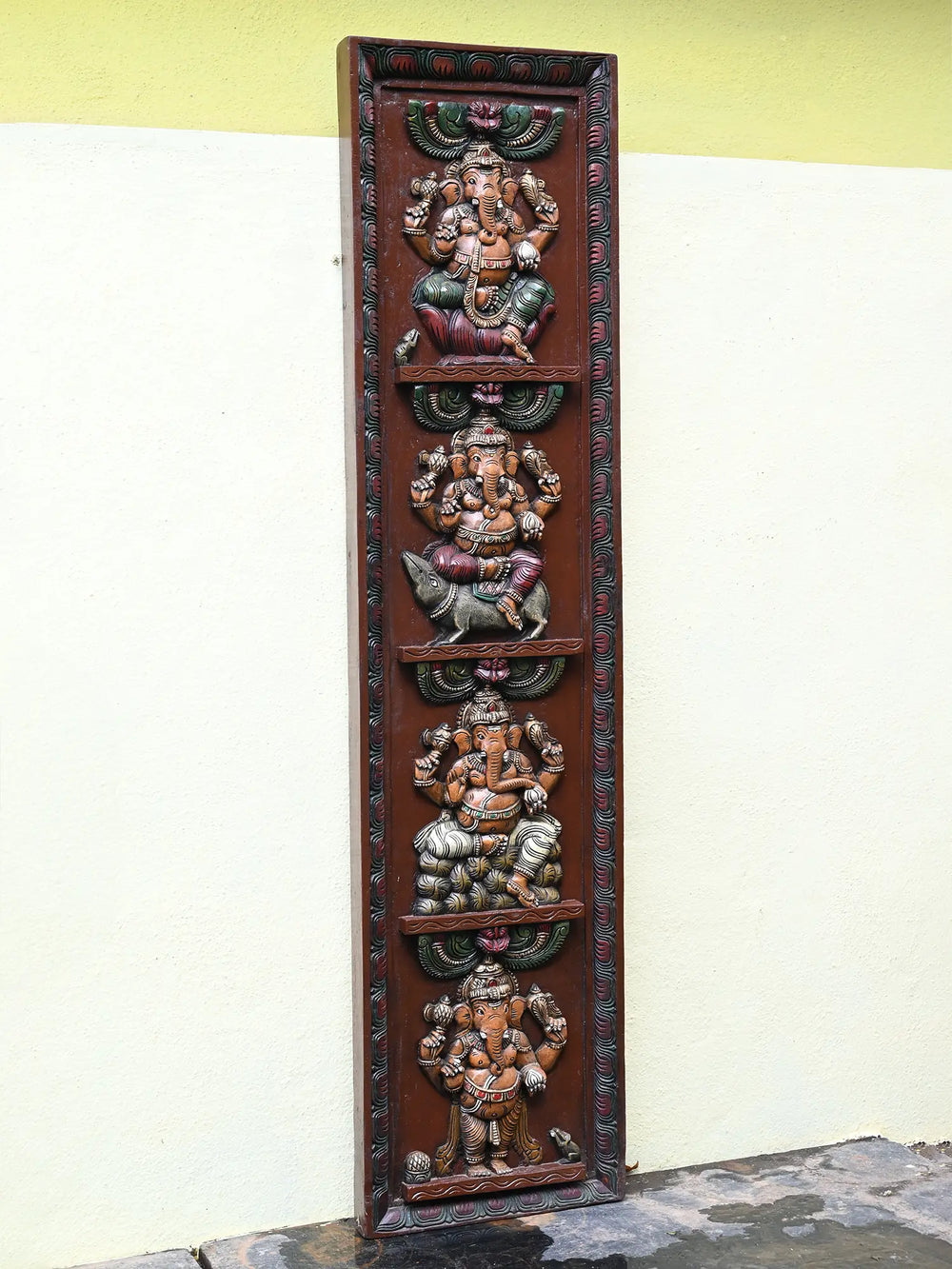 wooden ganpati decoration