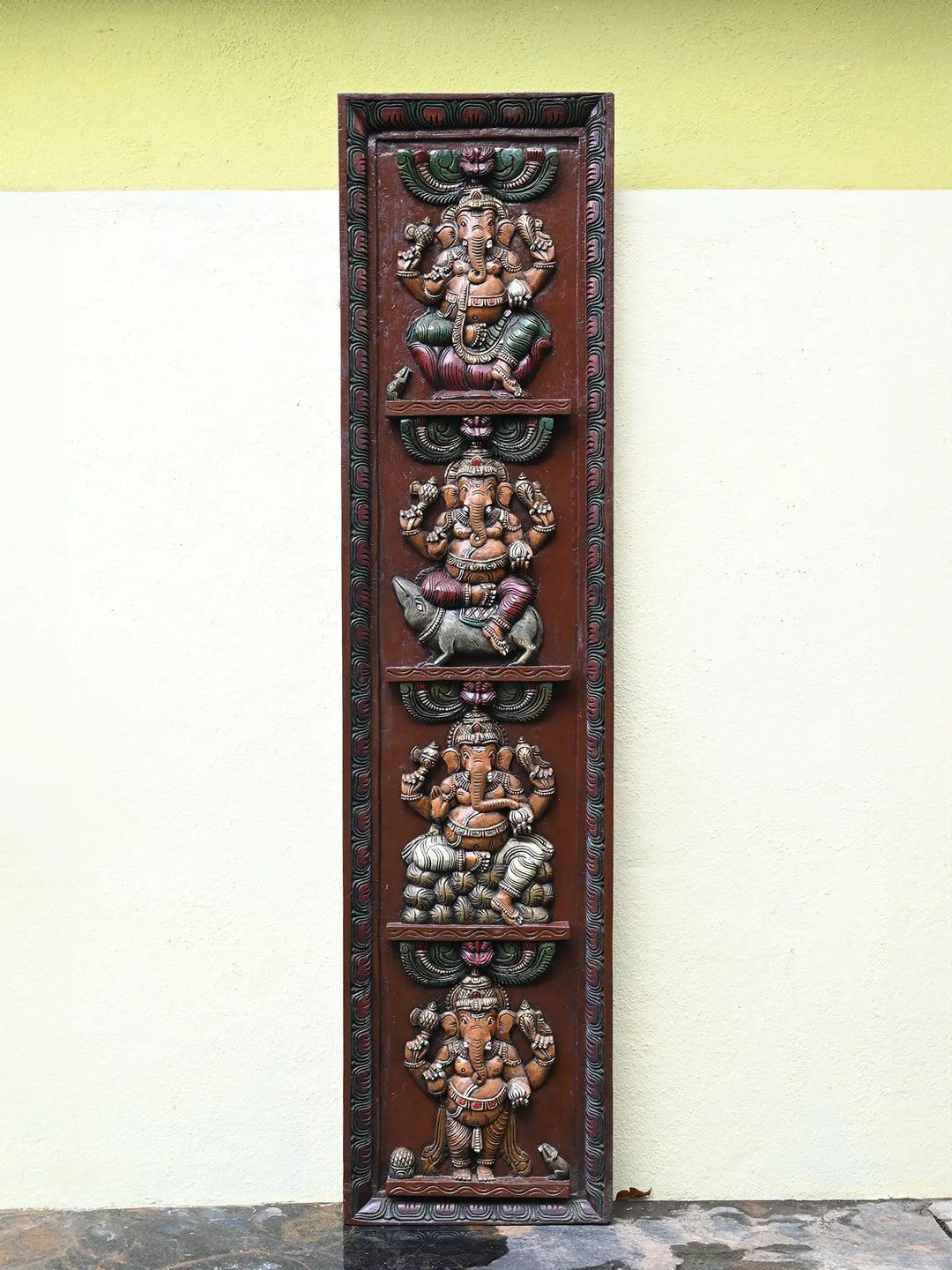wooden ganpati decoration