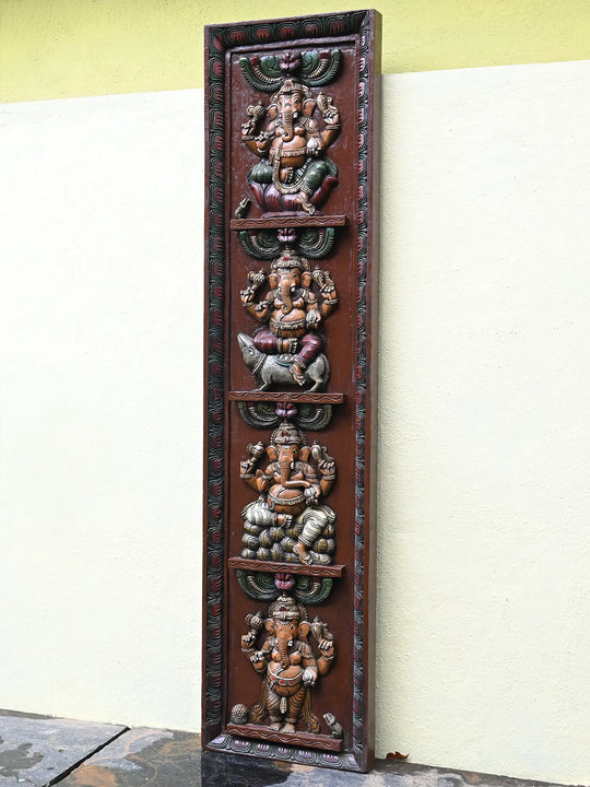 wooden ganpati decoration