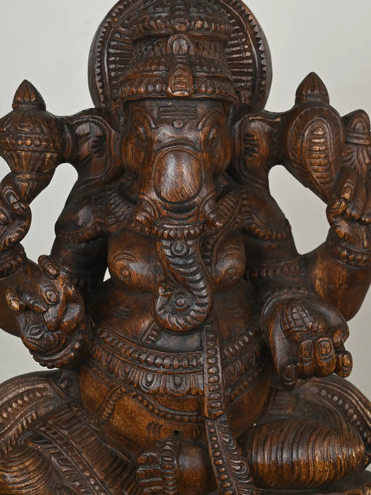Ganesh Lalitasana Posture On Lotus 24"