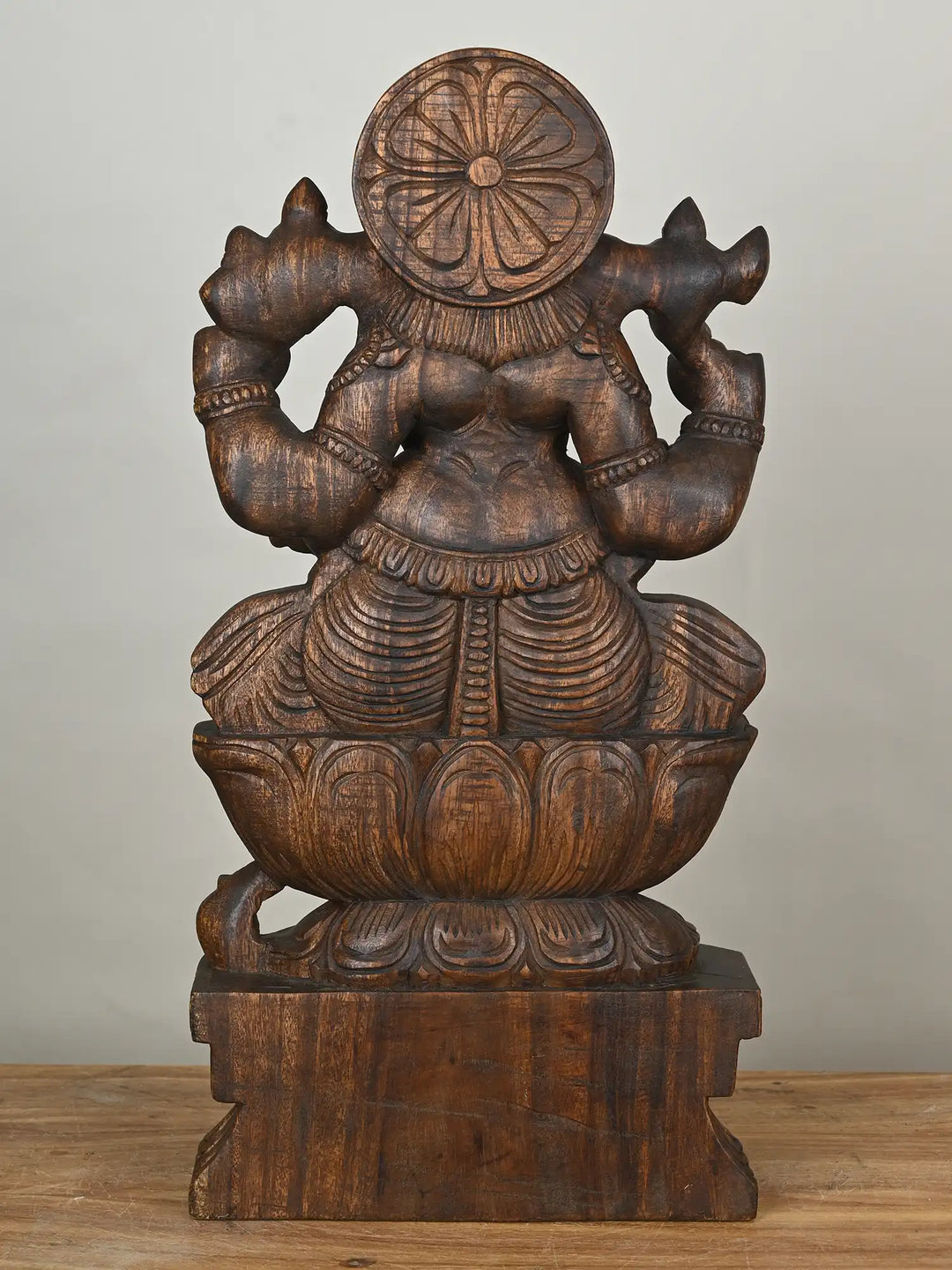 Ganesh Lalitasana Posture On Lotus 24"