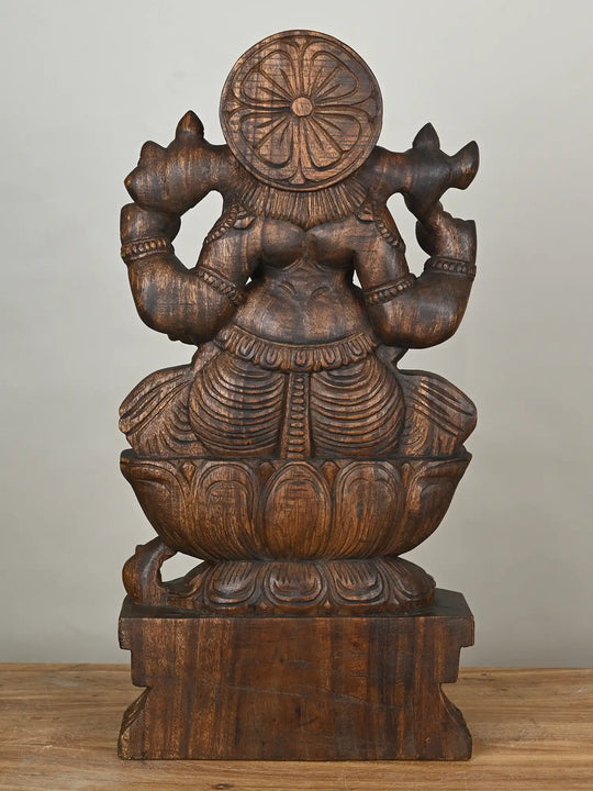 Ganesh Lalitasana Posture On Lotus 24"