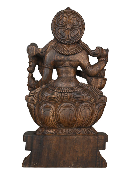 Saraswathi Statue Seated on Lotus 24"