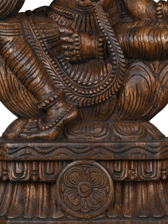 Saraswathi Statue Seated on Lotus 24"