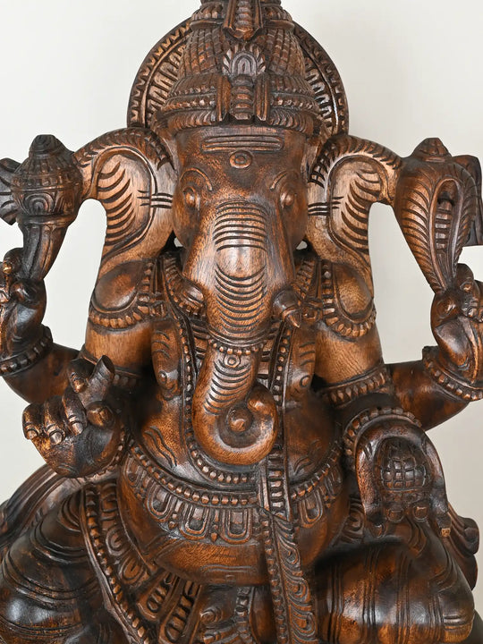 3 Feet Ganapathy Statue In Lalaitasana Posture