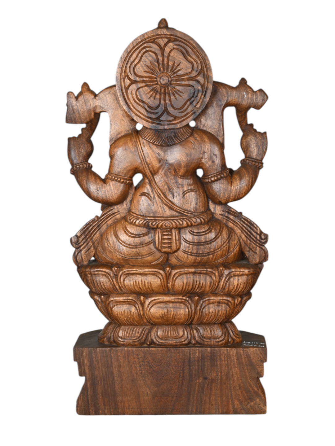 Ganesh Wooden Statue in Natural Finish-2 Feet