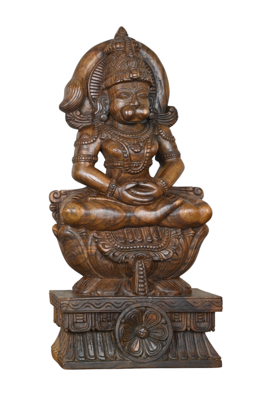Hanuman Wooden Statue in Natural Finish– 25"