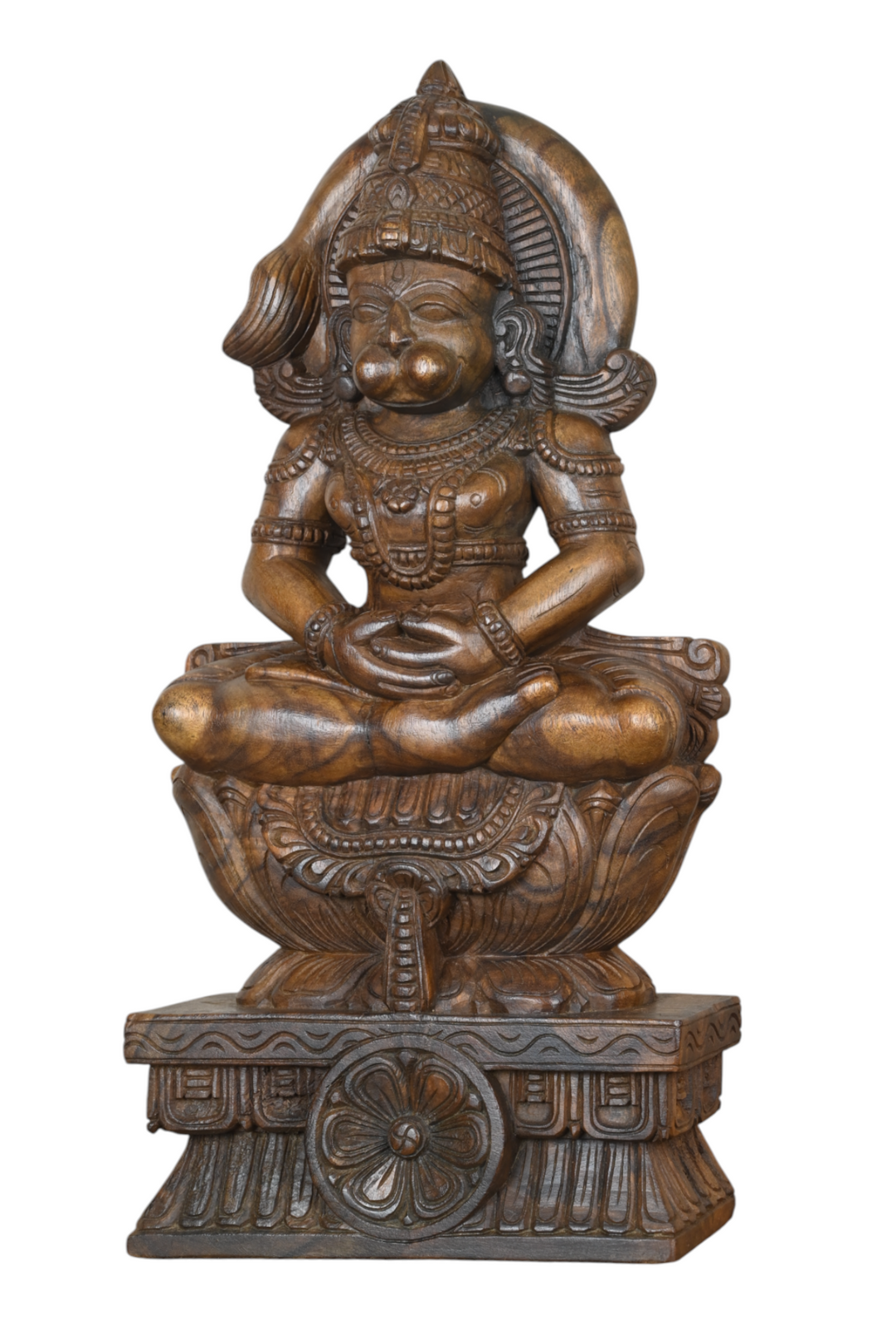 Hanuman Wooden Statue in Natural Finish– 25"