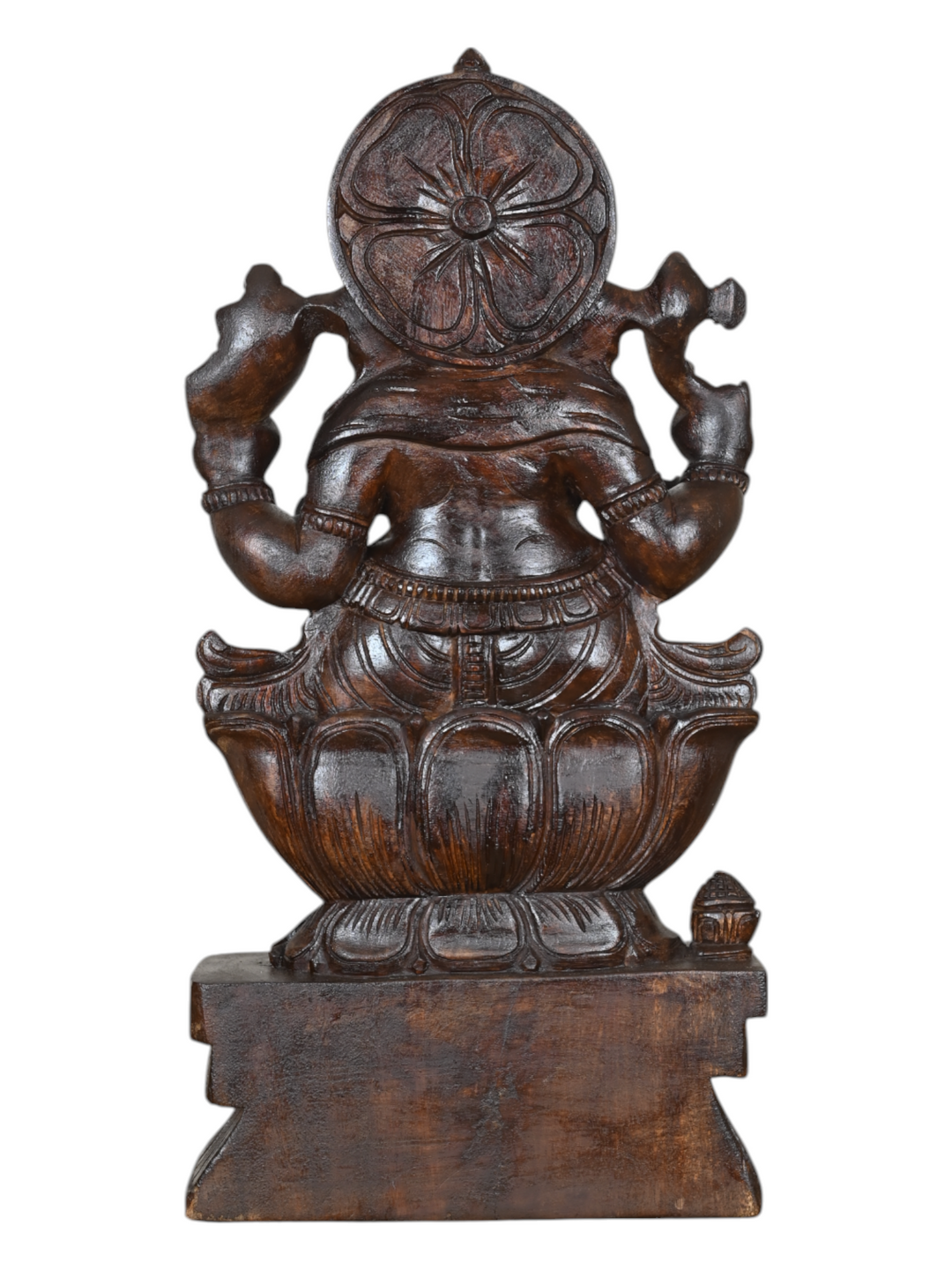 Ganesha Dark Brown wooden Statue-24"