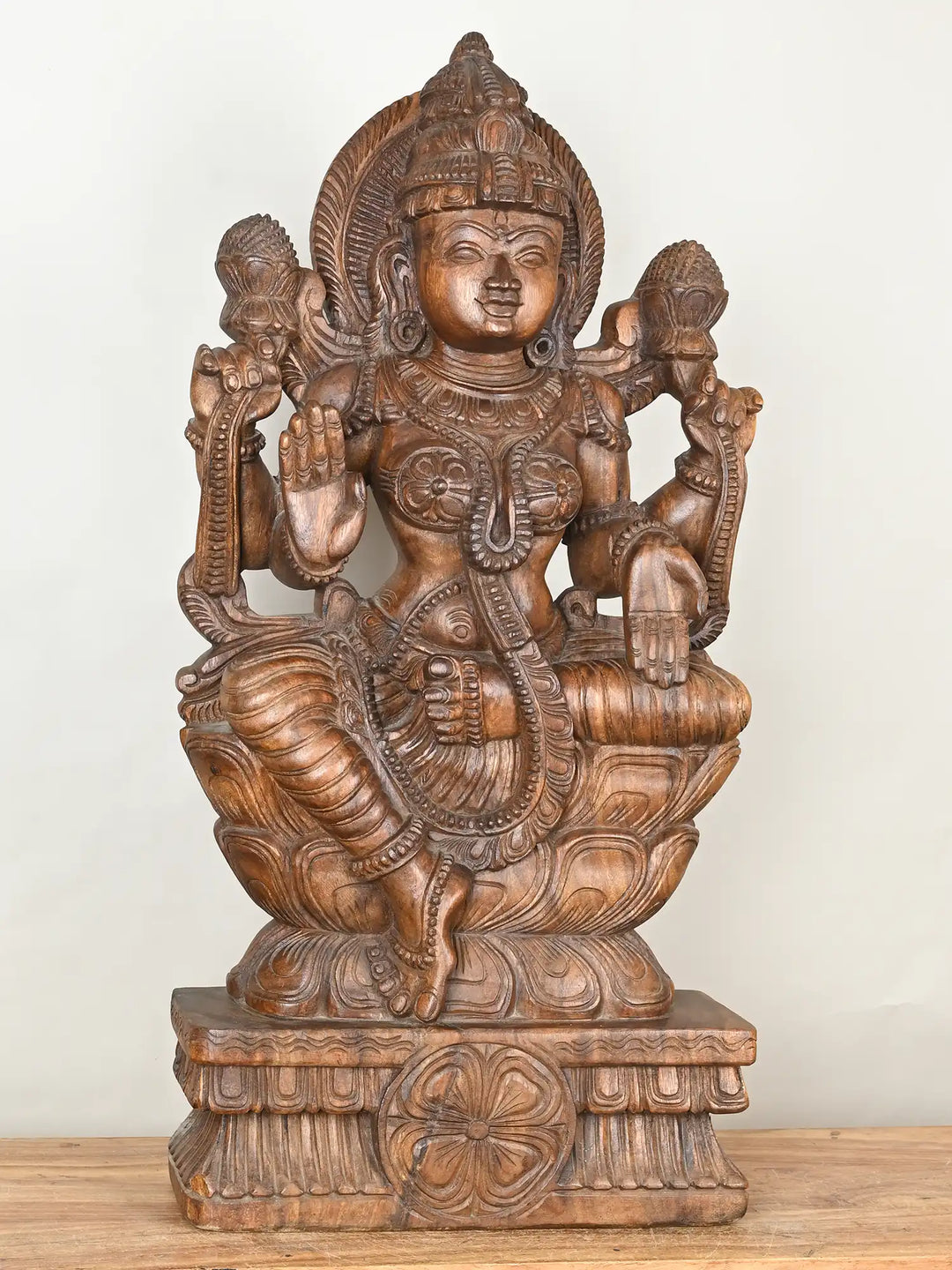 wooden Lakshmi Devi vigraham