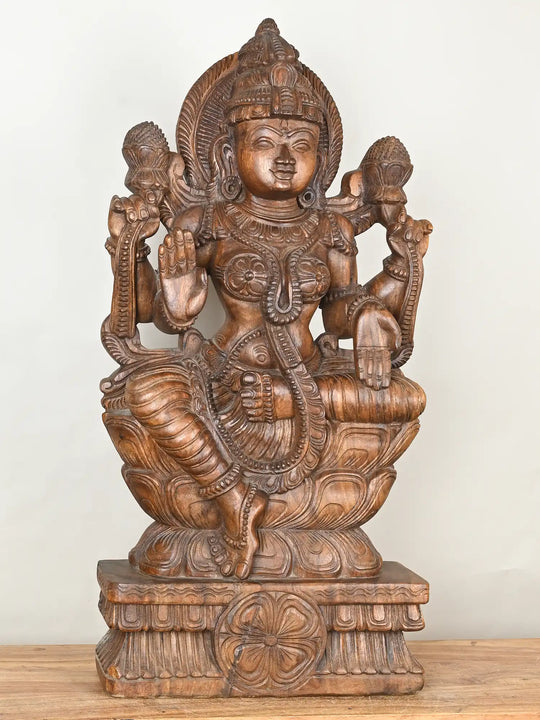 wooden Lakshmi Devi vigraham