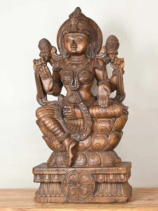 wooden Lakshmi Devi vigraham