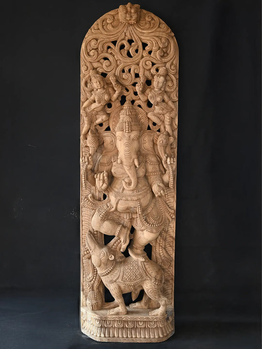 wooden ganpati decoration