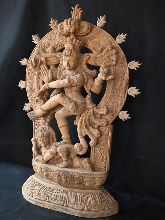 Wooden Nataraja statue