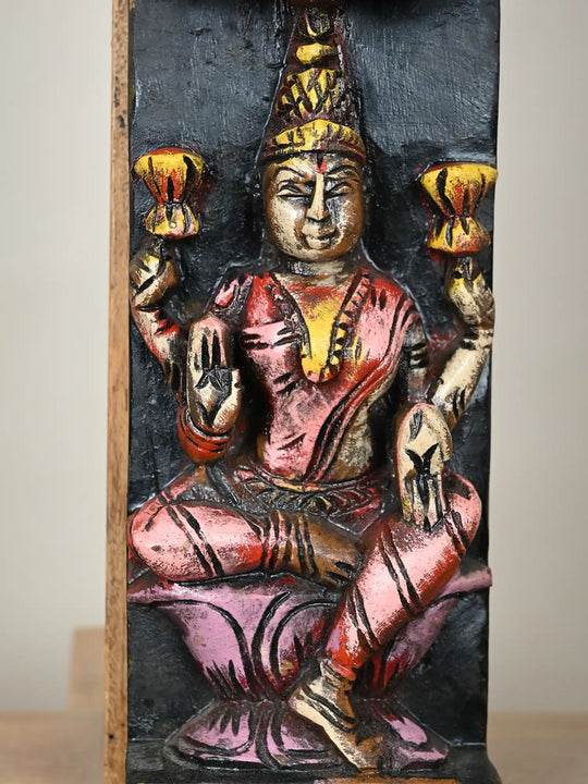 Astalakshmi Multicoloured Wooden Vertical Wall Panel – 36"