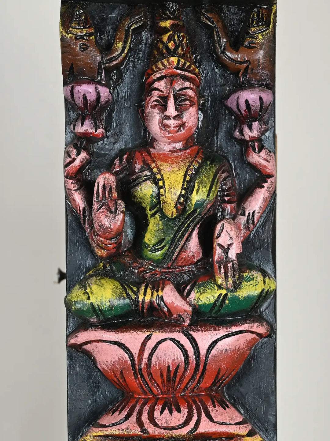 Astalakshmi Multicoloured Wooden Vertical Wall Panel – 36"