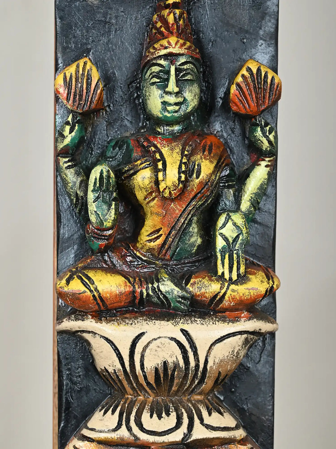 Astalakshmi Multicoloured Wooden Vertical Wall Panel – 36"