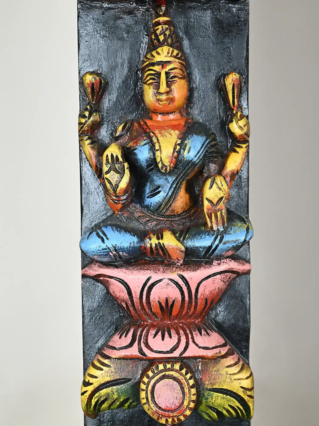Astalakshmi Multicoloured Wooden Vertical Wall Panel – 36"