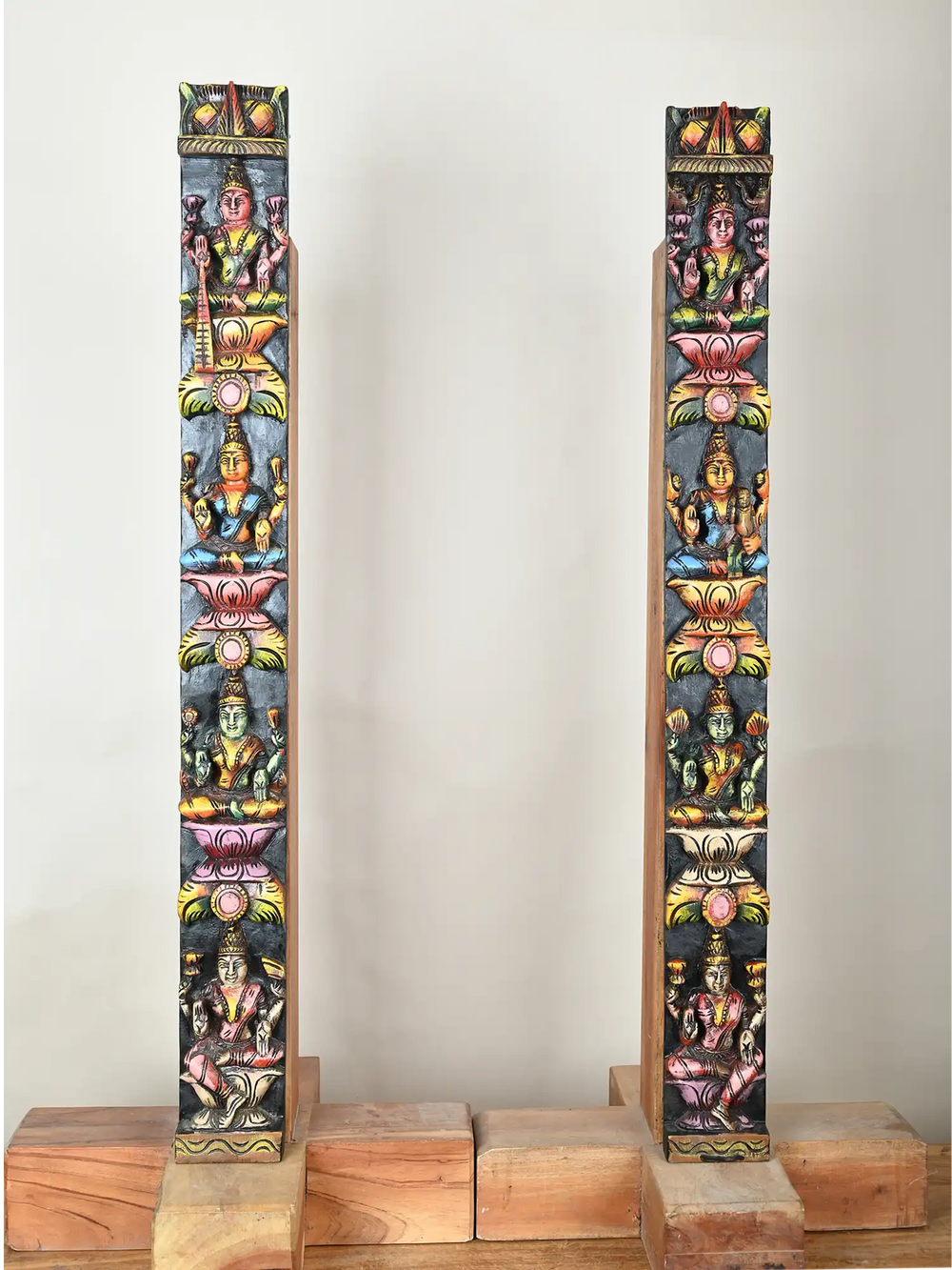 Astalakshmi Wooden Vertical Wall Panel 