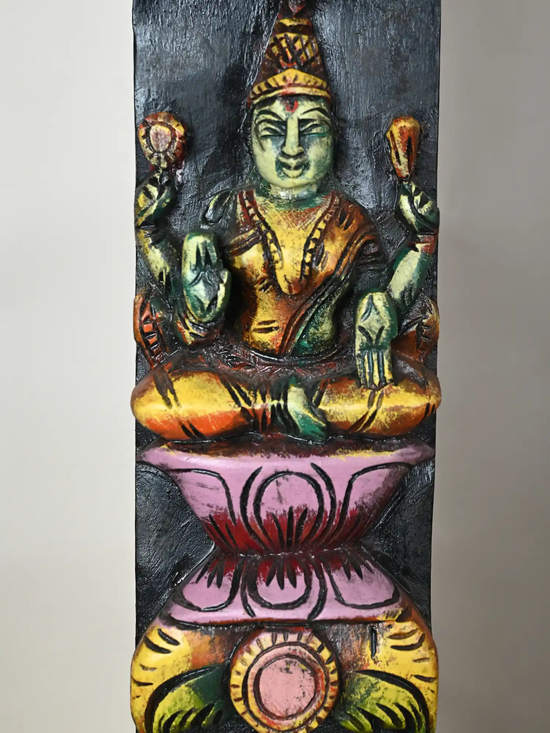 Astalakshmi Multicoloured Wooden Vertical Wall Panel – 36"