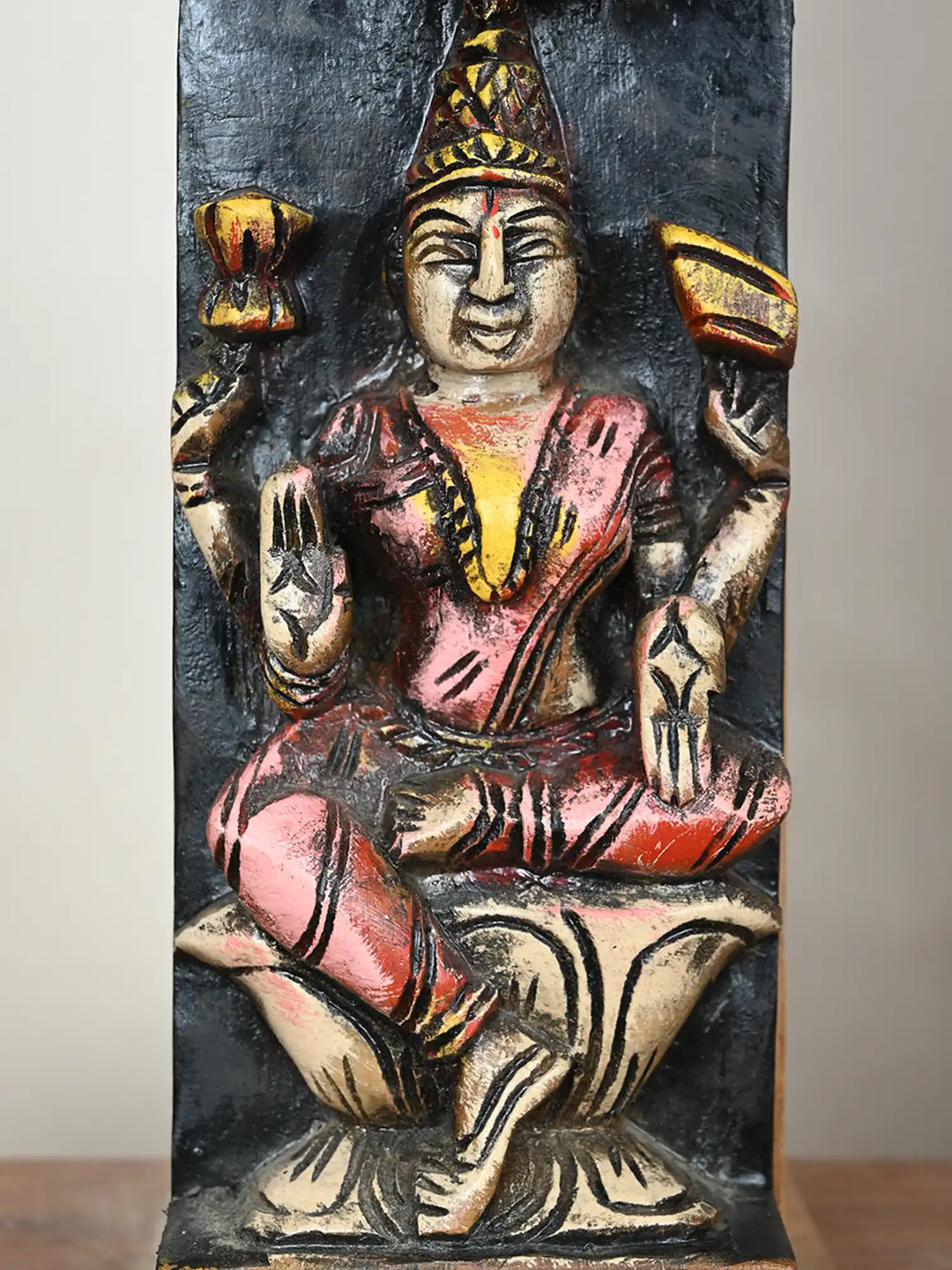 Astalakshmi Multicoloured Wooden Vertical Wall Panel – 36"