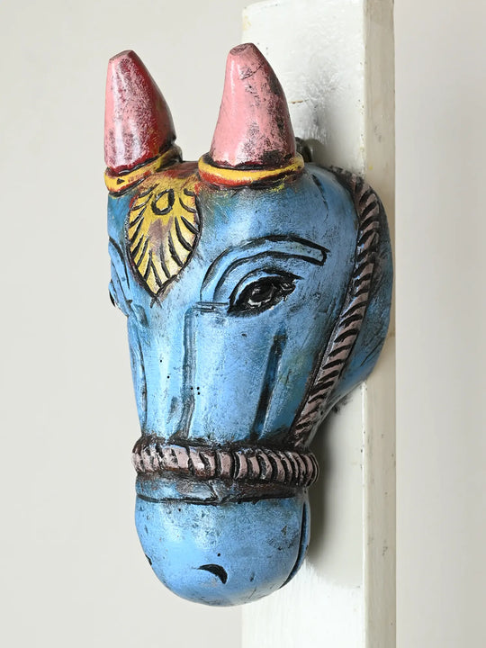 Wooden cow face mask