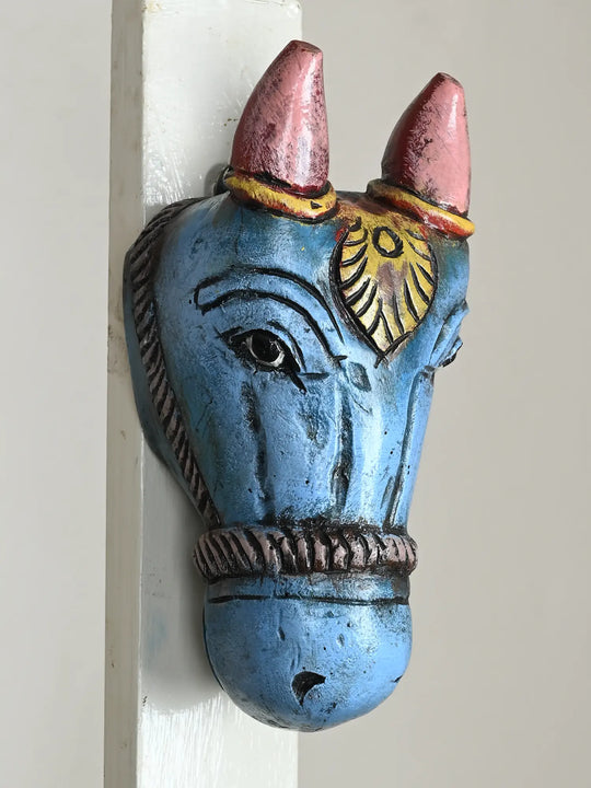 Wooden cow face mask