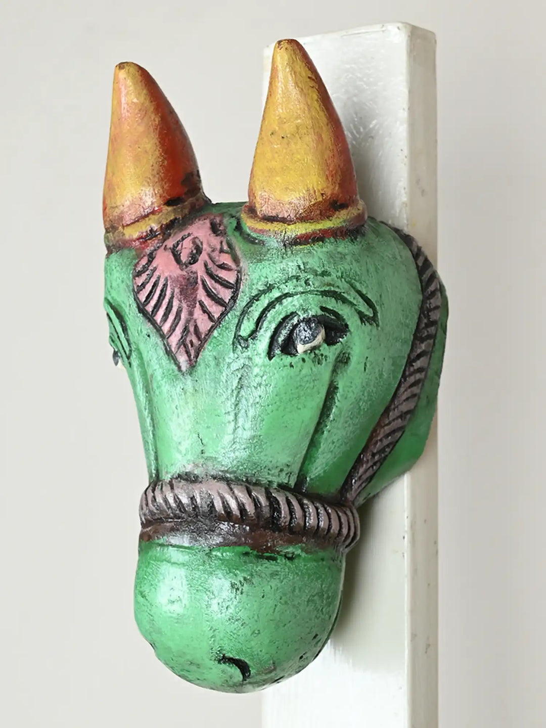 Ox Statue in Solid Wood – 9.5"