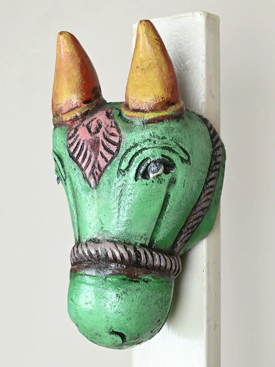 Ox Statue in Solid Wood – 9.5"