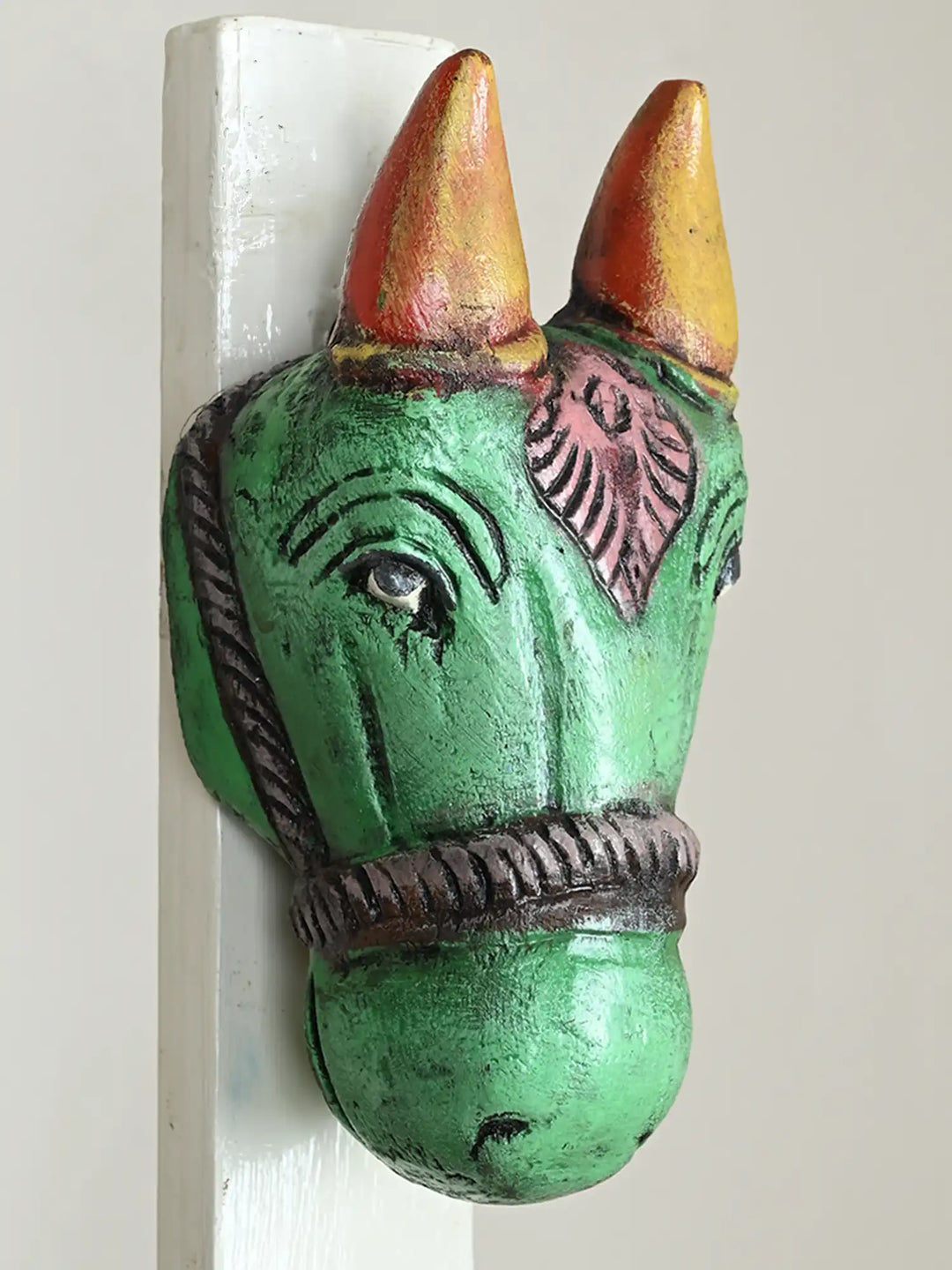 Ox Statue in Solid Wood