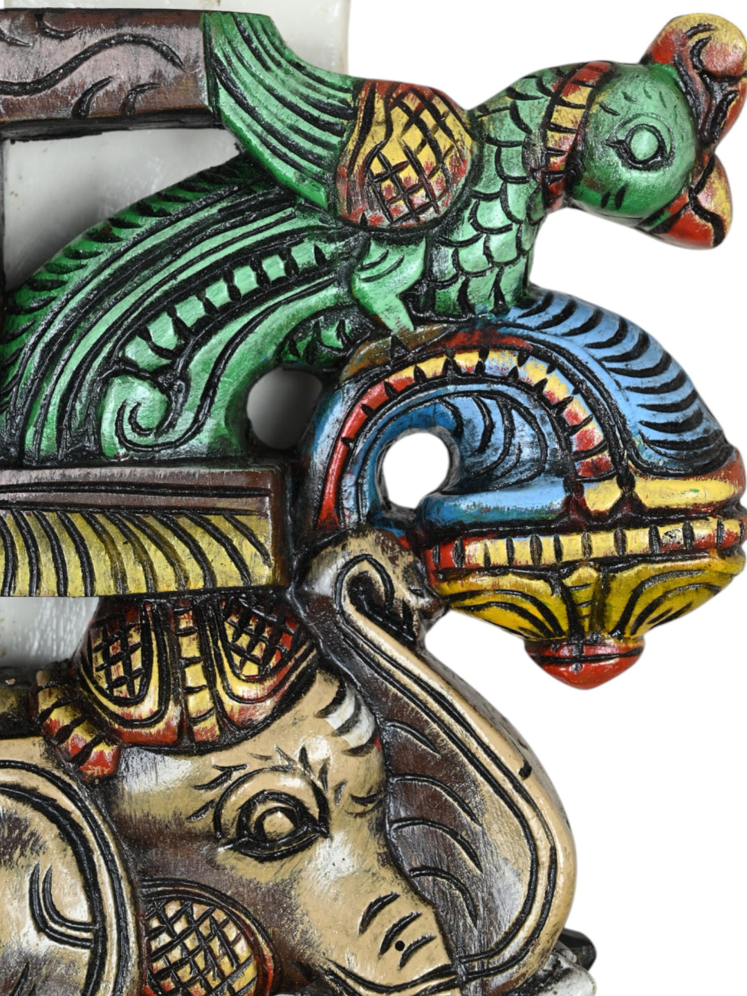 Elephant with Parrot Wall Decor 15"