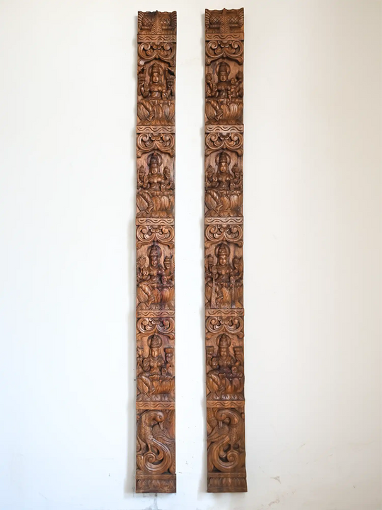  Astalakshmi wooden Wall Panel