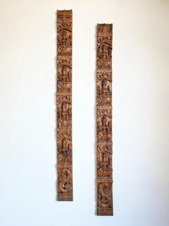  Astalakshmi wooden Wall Panel