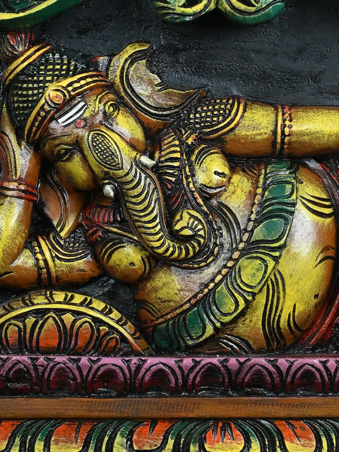 Lord Ganpathi in Three Forms Wall Mount 12"