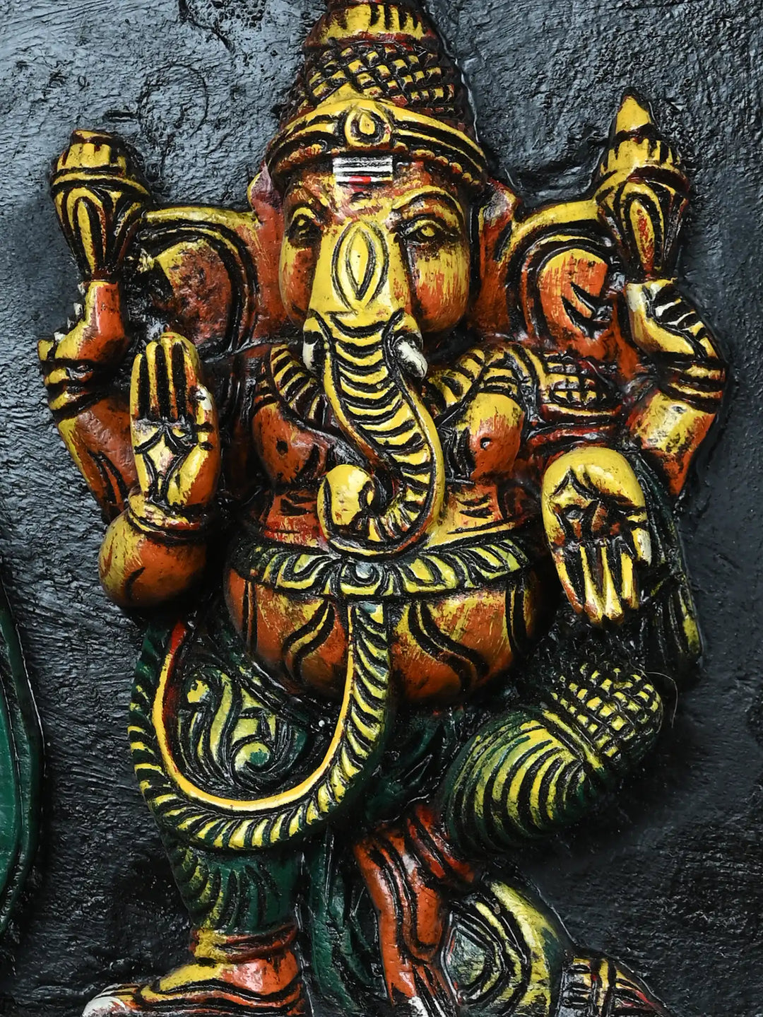 Lord Ganpathi in Three Forms Wall Mount 12"