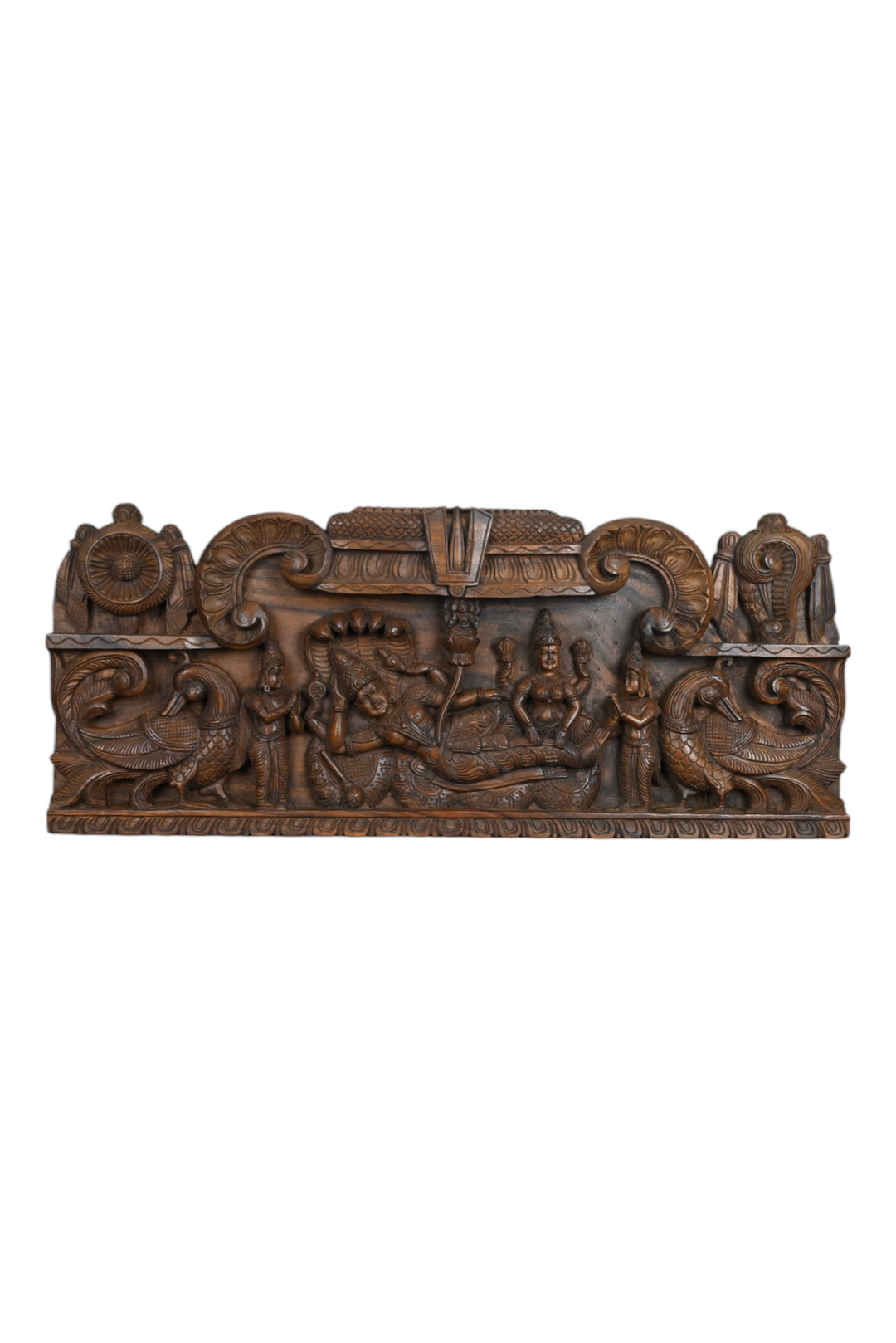 Wood panel for wall decor Lord Vishnu