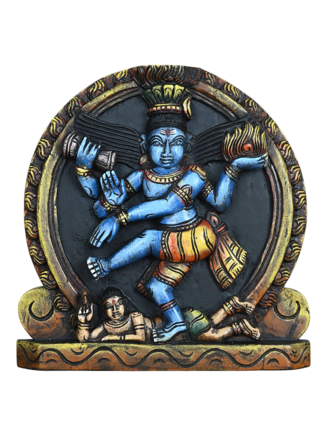 wooden carving Lord Shiva wall hanging