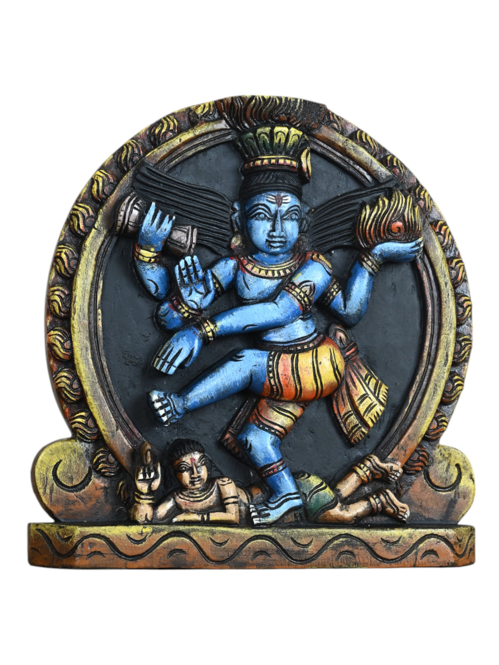 wooden carving Lord Shiva wall hanging