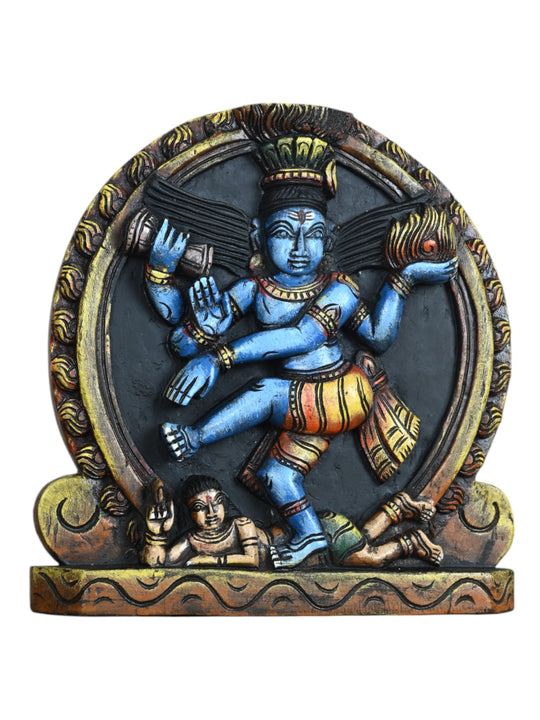 wooden carving Lord Shiva wall hanging