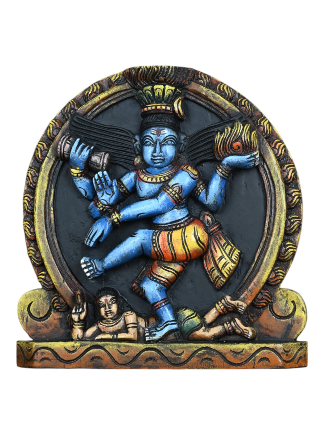 wooden carving Lord Shiva wall hanging