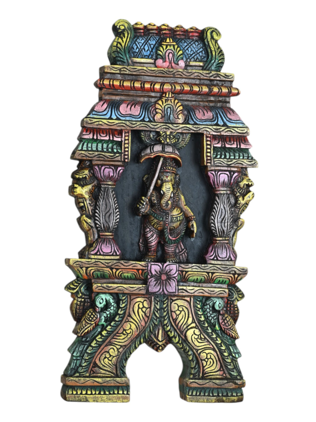 Wooden ganpati decoration