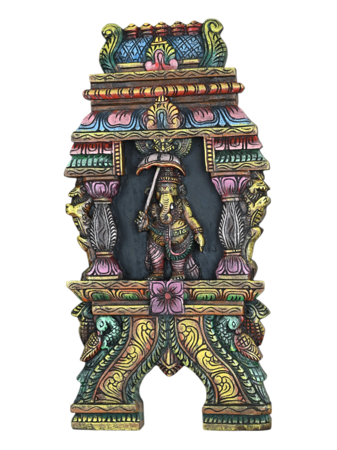Wooden ganpati decoration